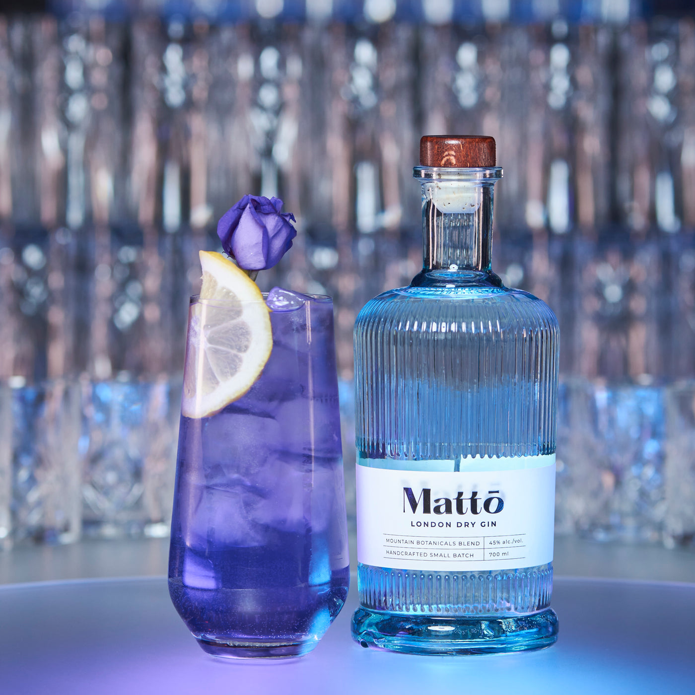 Mattō Purple Blossom - Einzigartiger Cocktail mit Mattō Gin und Lavabelle